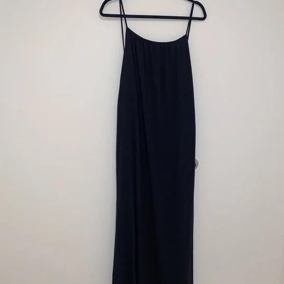 NWT H&M long black skinny strap maxi dress. - Picture 9 of 10